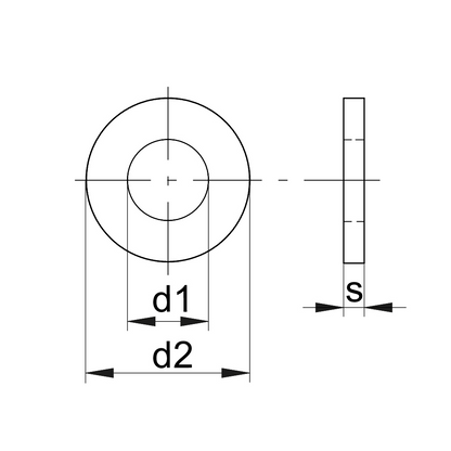 Rondelle plate DIN 125-A HV200 Galvanisé à chaud