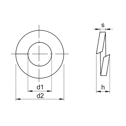 Rosette elastiche Grower DIN 127-B Zinco lamellare Geomet® 321 A