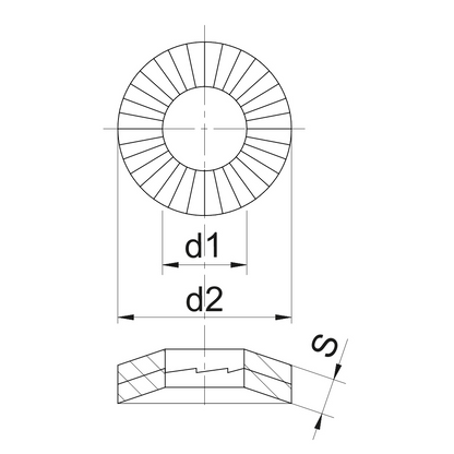 Rondella autobloccante (accoppiate) Nord-Lock acciaio Tipo X-Series