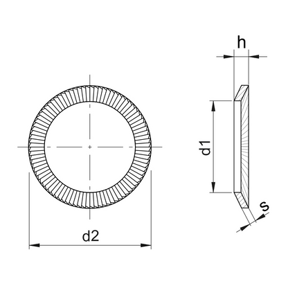 Rosette di sicurezza tipo Schnorr tipo S zincato bianco