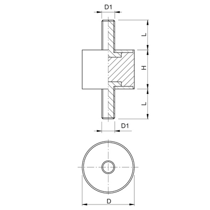 Antivibrante cilindrico M-M