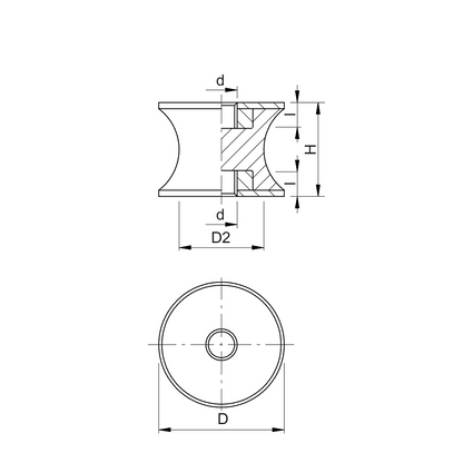 Mitred anti-vibration item F-F