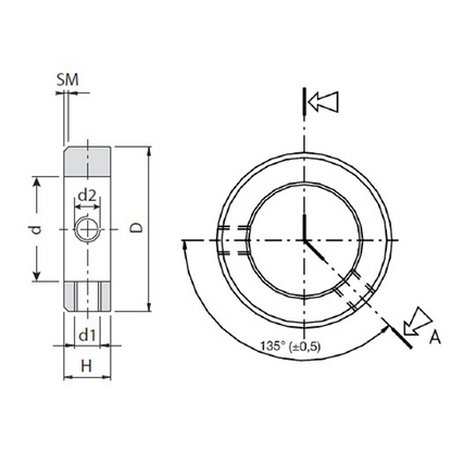 Anello bloccaggio unificato acciaio