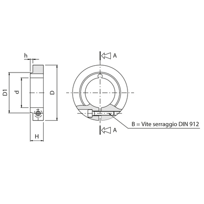 Anello bloccaggio radiale 1T