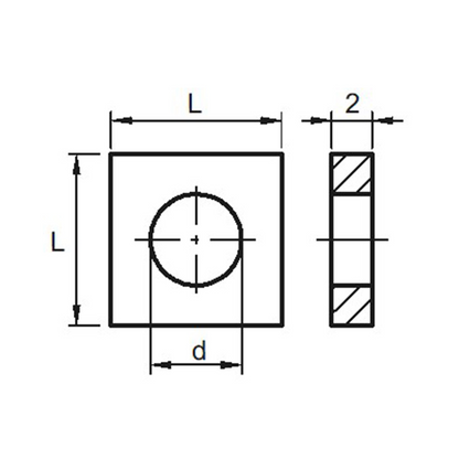 Rondella quadra