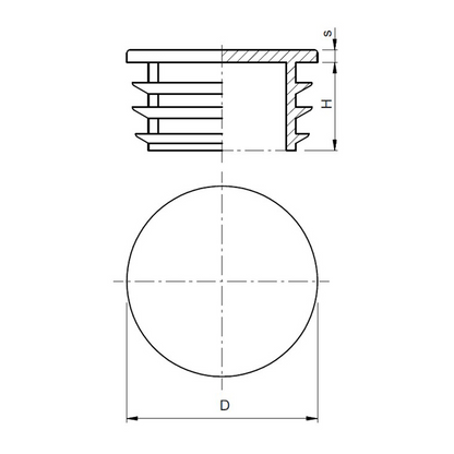 Ribbed insert round