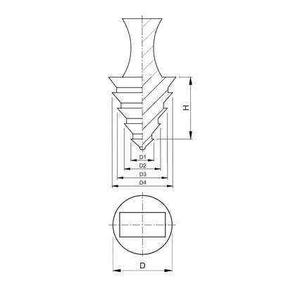 Spina con maniglia fori multipli