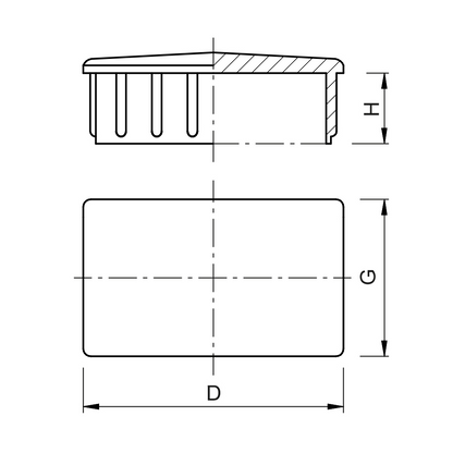 Inserto ABS rettangolare