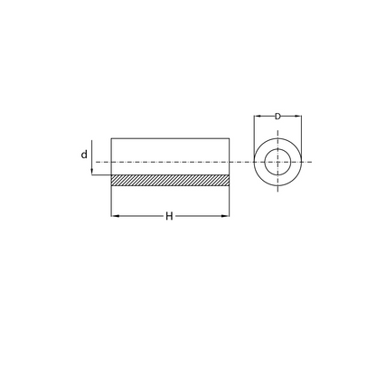 Distanziatore cilindrico ottone