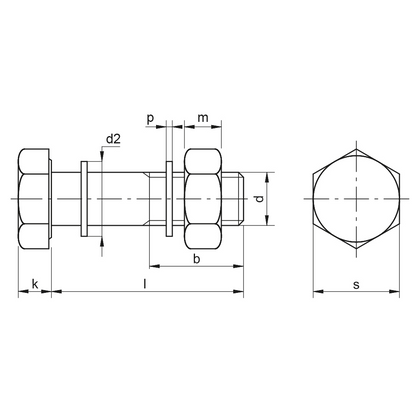 Bulloneria strutturale a serraggio controllato sistema HR K2 acciaio 10.9 Zincato a caldo