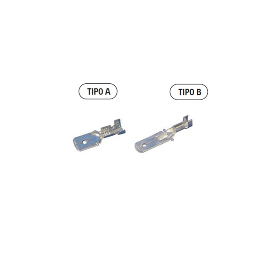 Cosse plate à clip femelle non-isolée