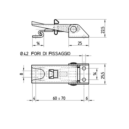 Adjustable toggle latch for padlock