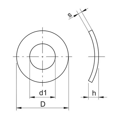 Rondella elastica curvata DIN 137-A