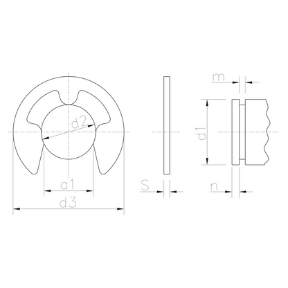 Anelli elastici radiali (Benzing) DIN 6799 inox