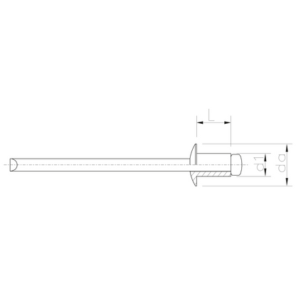 Rivetto a strappo testa bombata DIN 7337 inox A2