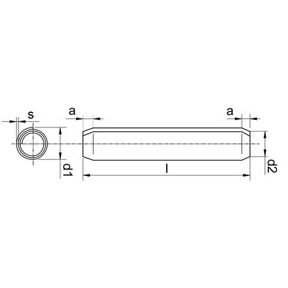 Spina elastica a spirale (Spirol) pesante DIN 7344