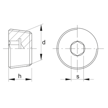 Tappo conico esagono incassato 10.9 NPTF Levl-Seal