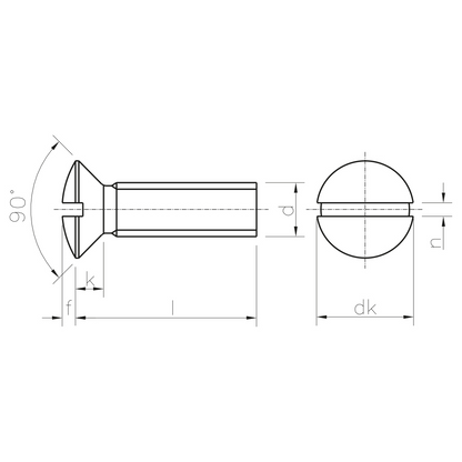 Vite testa goccia di sego con intaglio DIN 964 inox A2