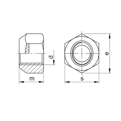 Dado autobloccante interamente metallico DIN 980-V passo fine zincato bianco