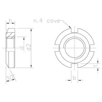 Round locking nut KM DIN 981 grade 6 KM 0