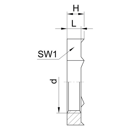 Contre écrou hexagonal denté CEM pas PG