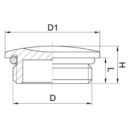 Tappo filettato con O-ring passo metrico