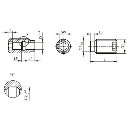 Bushing for ball locking pin for ball lock pin