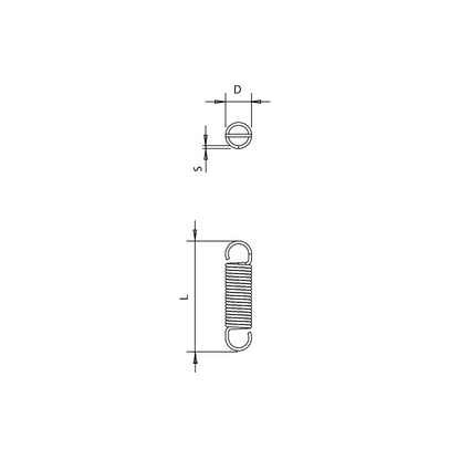 Molla ad estensione acciaio
