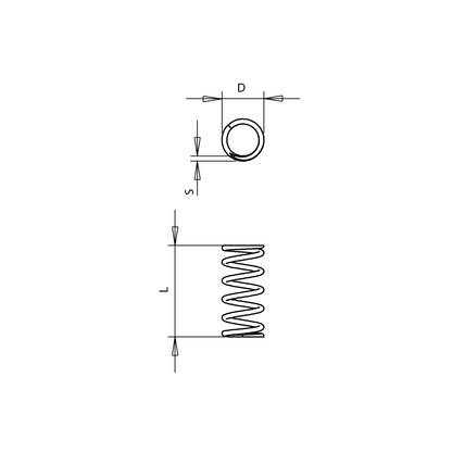 Molla a compressione serie standard acciaio