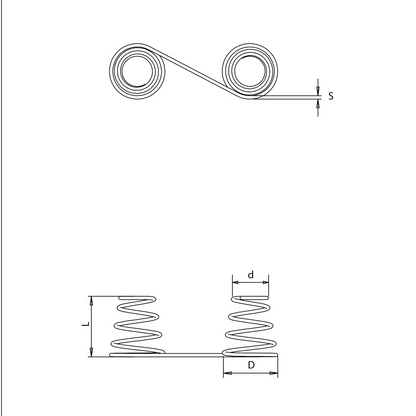 Molla per batteria doppia acciaio