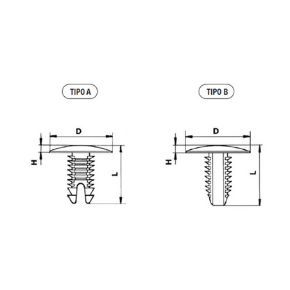 Drive fastener a pinetto