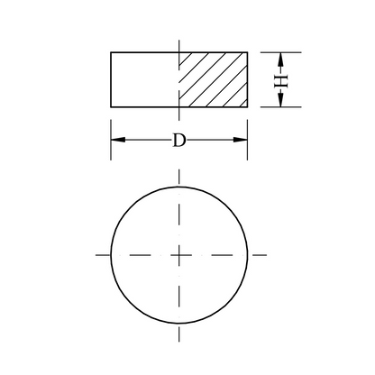 Magnete cilindrico alcalino