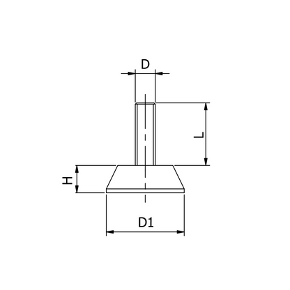 Piedino fisso base 30