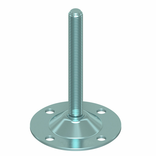 Piedino snodato acciaio base con 4 fori