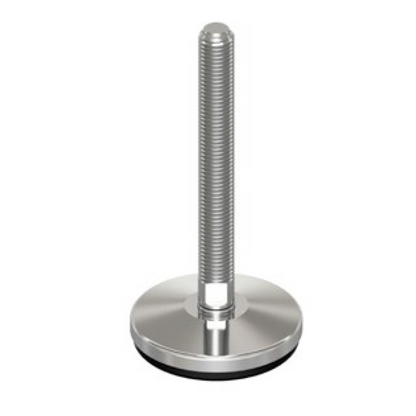 Piedino snodato inox base inox con antiscivolo