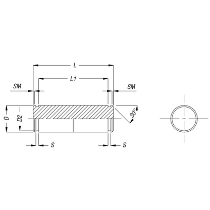 Perno senza testa golato inox