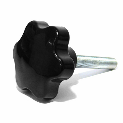 Knob with six lobes full body with threaded stud