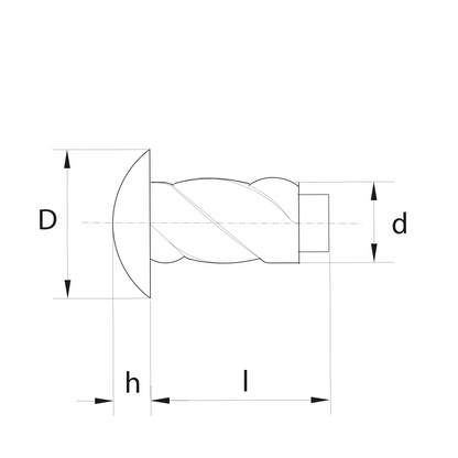 Hammer drive rivet UNI 7346