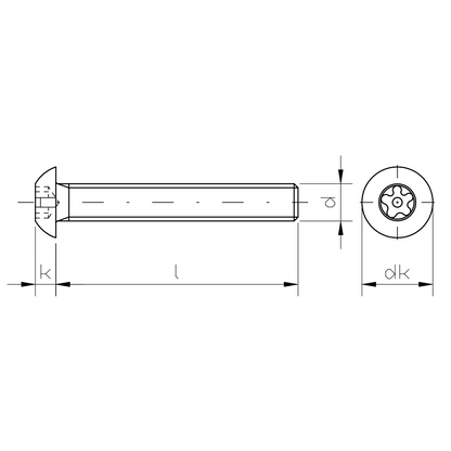 Vite antisvitamento Cinstar® tipo button con piolo